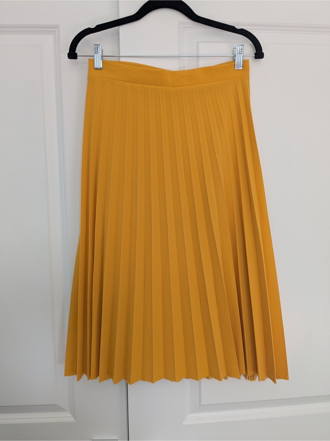 Mustard Yellow Pleated Skirt