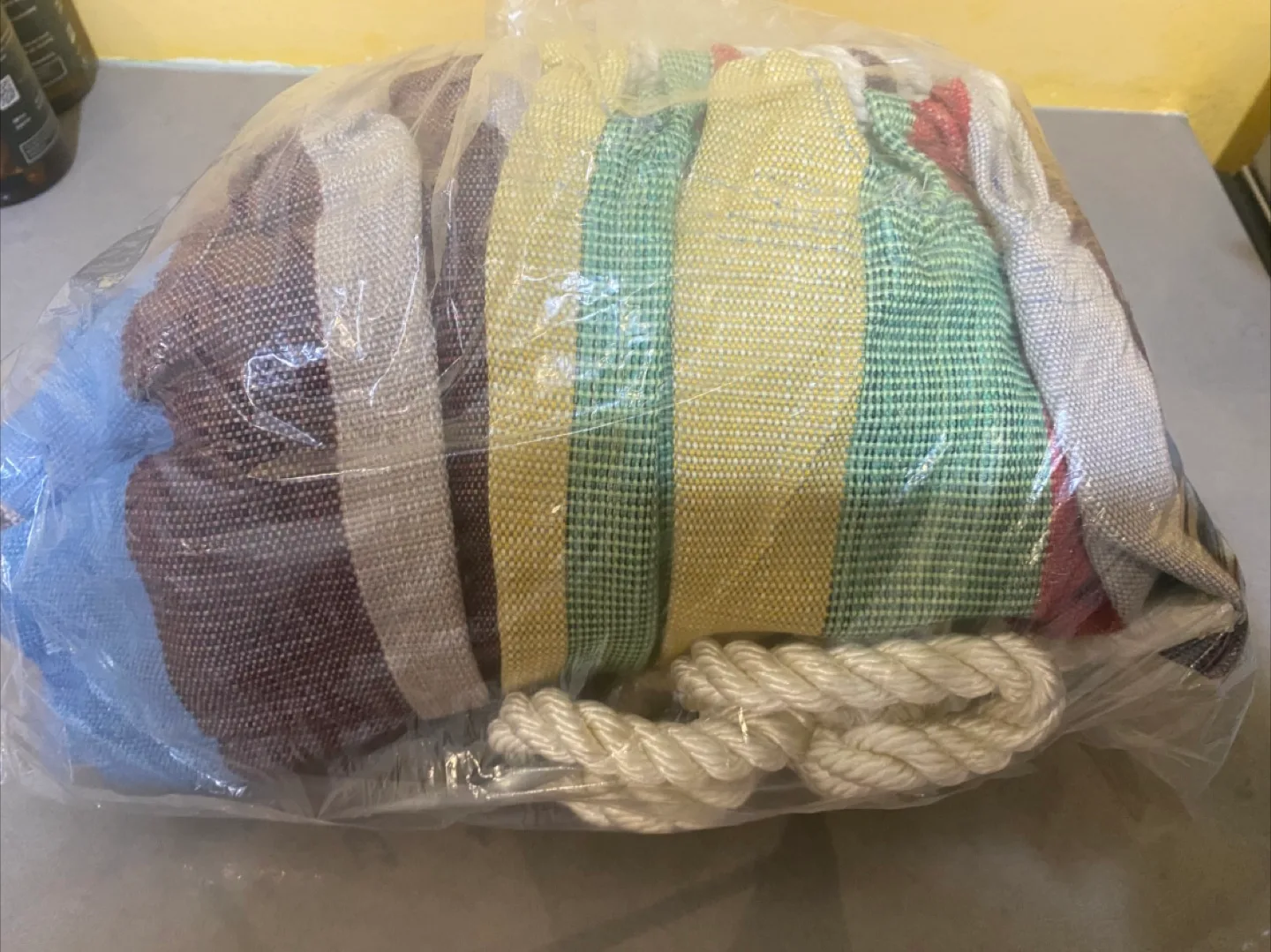 Brand new never hung heavy canvas, rainbow hammock image indicator(2)