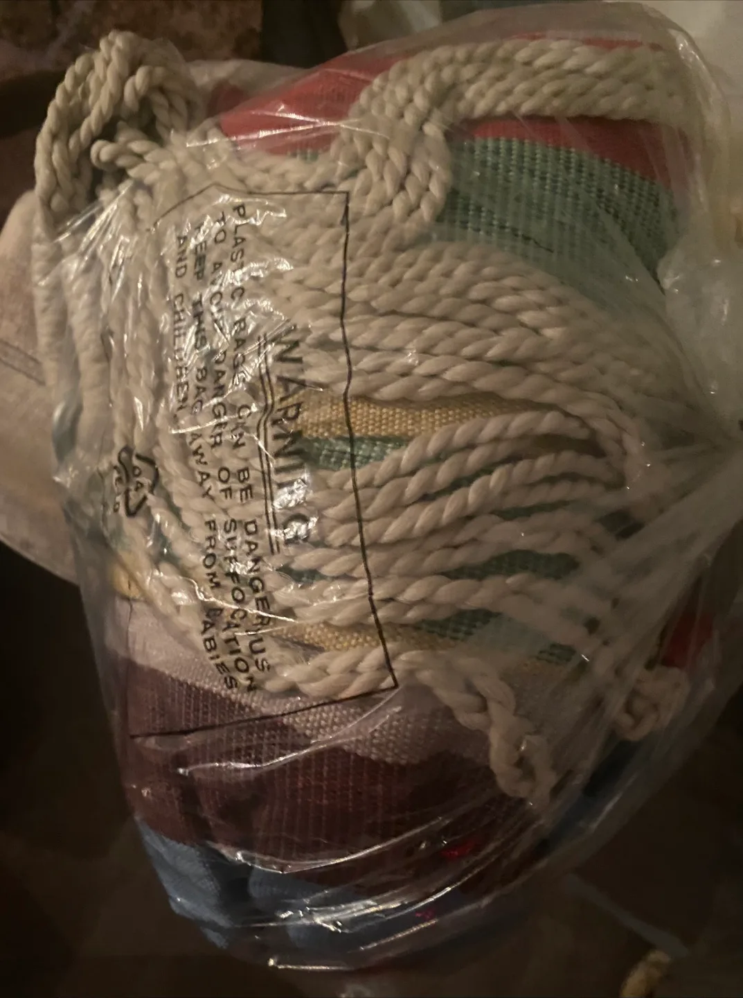 Brand new never hung heavy canvas, rainbow hammock image indicator(3)