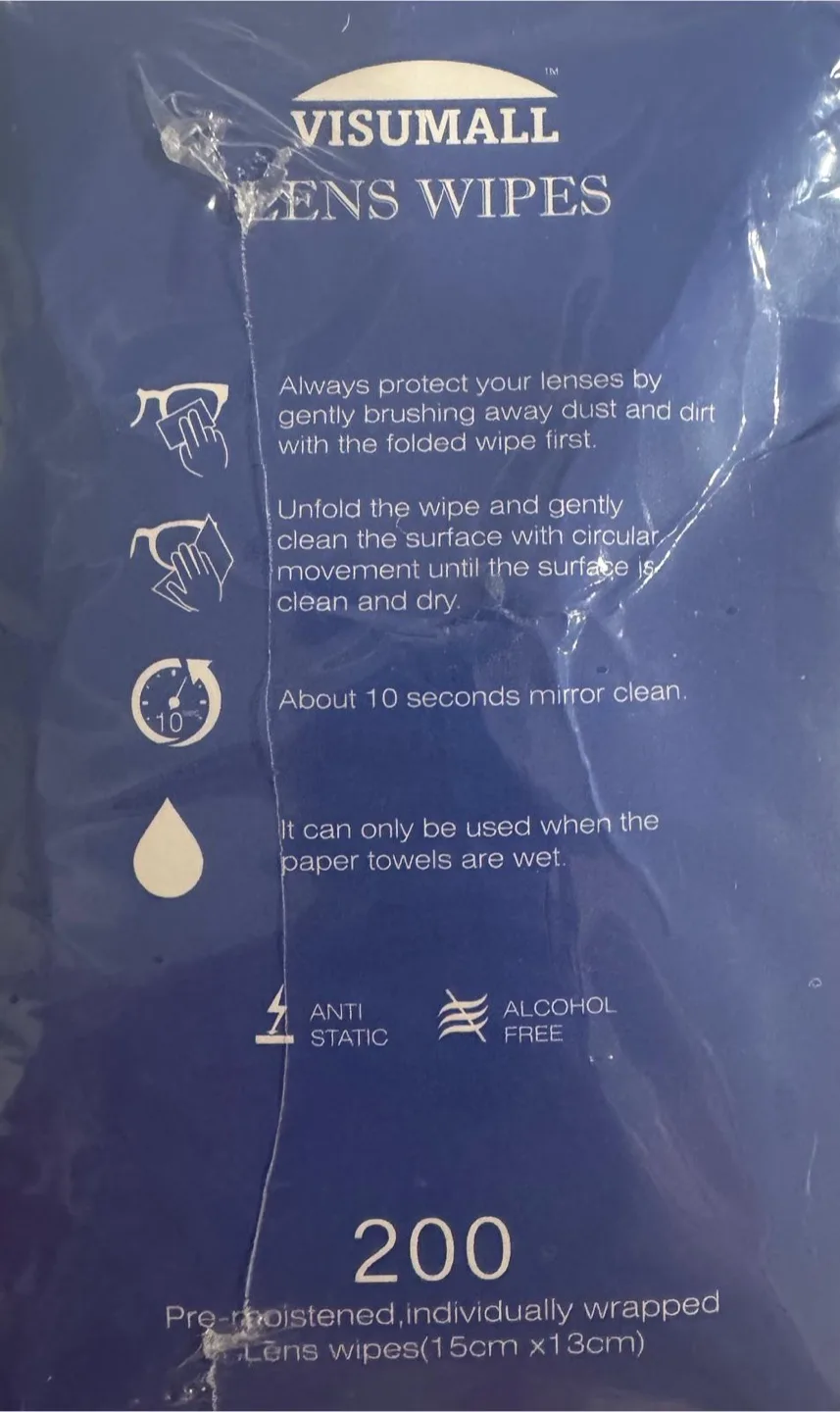 Visumall Lens Wipes, 200 Count image indicator(8)