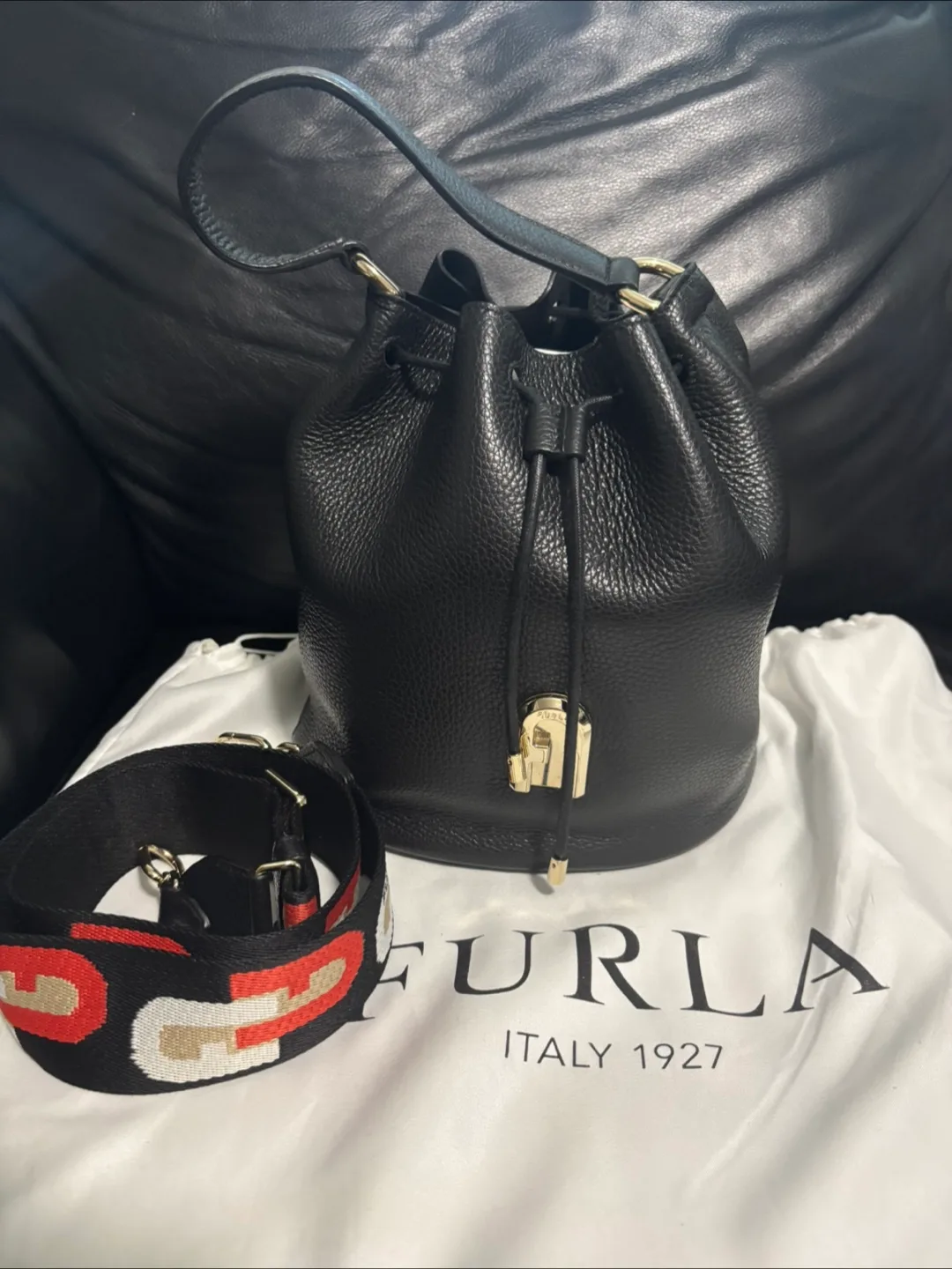 Furla Bucket Bag - Black Leather image indicator(2)