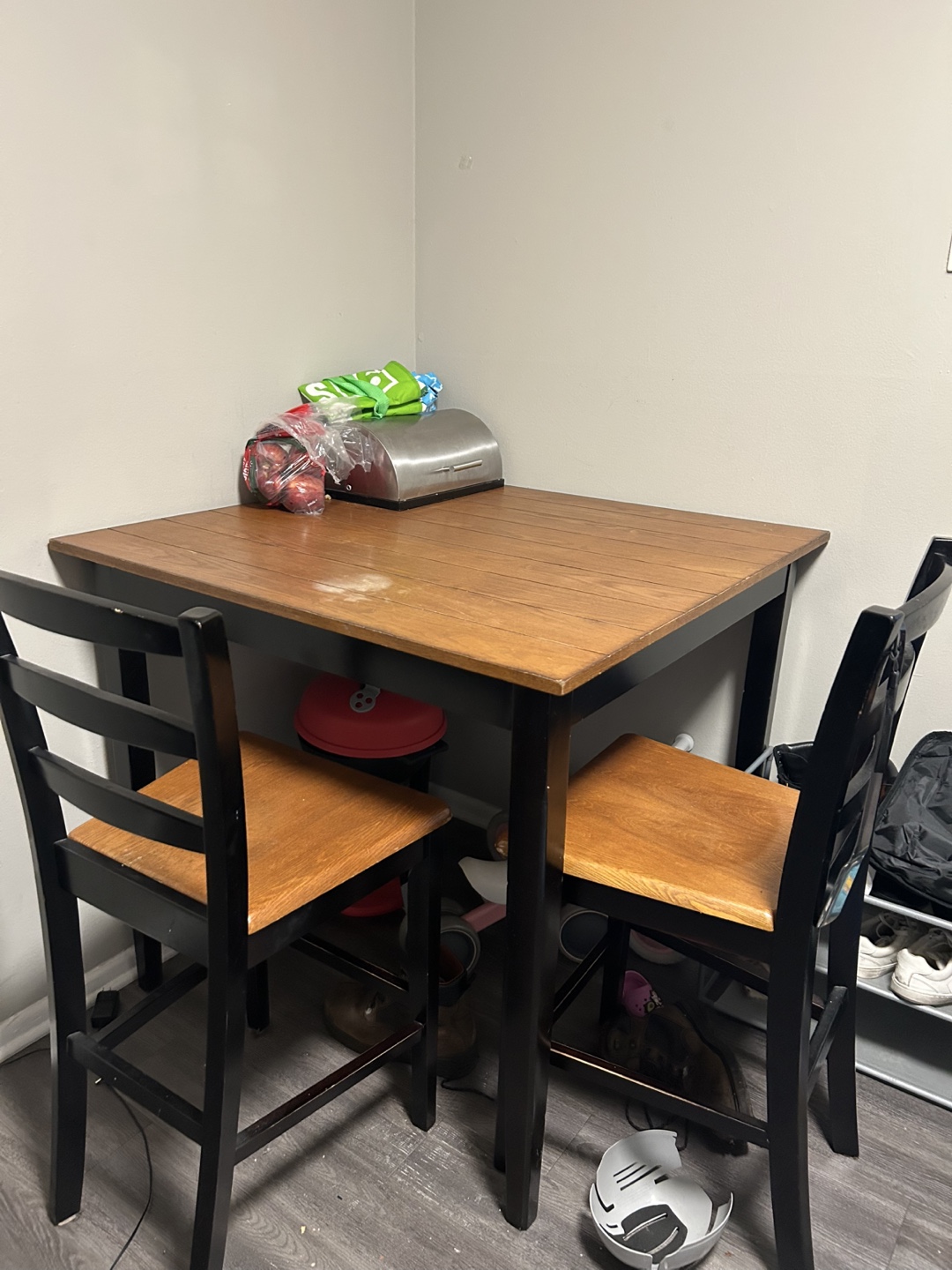Dining Table with 2 Chairs - Wood, 39 inches