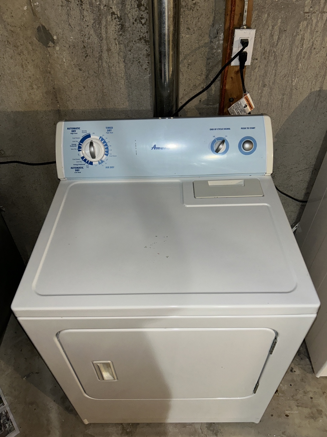 Washer & Dryer Set – Amana – Working Condition – Basement Pickup - photo 2