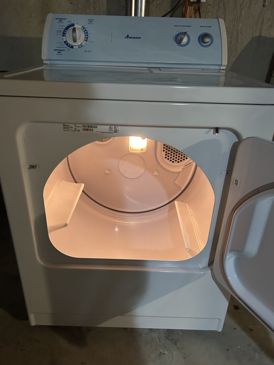 Washer & Dryer Set – Amana – Working Condition – Basement Pickup - photo 4