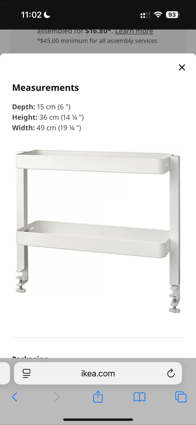 IKEA VATTENKAR Desktop shelf - white image indicator(2)