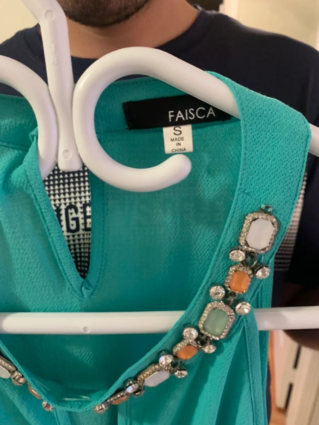 Faisca Turquoise Sleeveless Top - Size S thumbnail