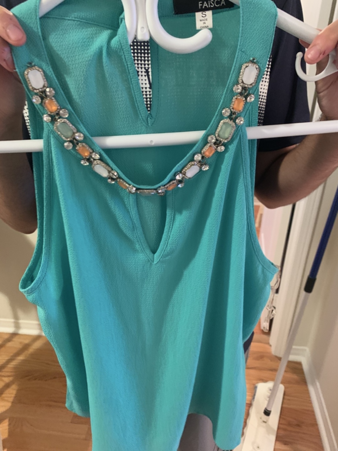 Faisca Turquoise Sleeveless Top - Size S - photo 2