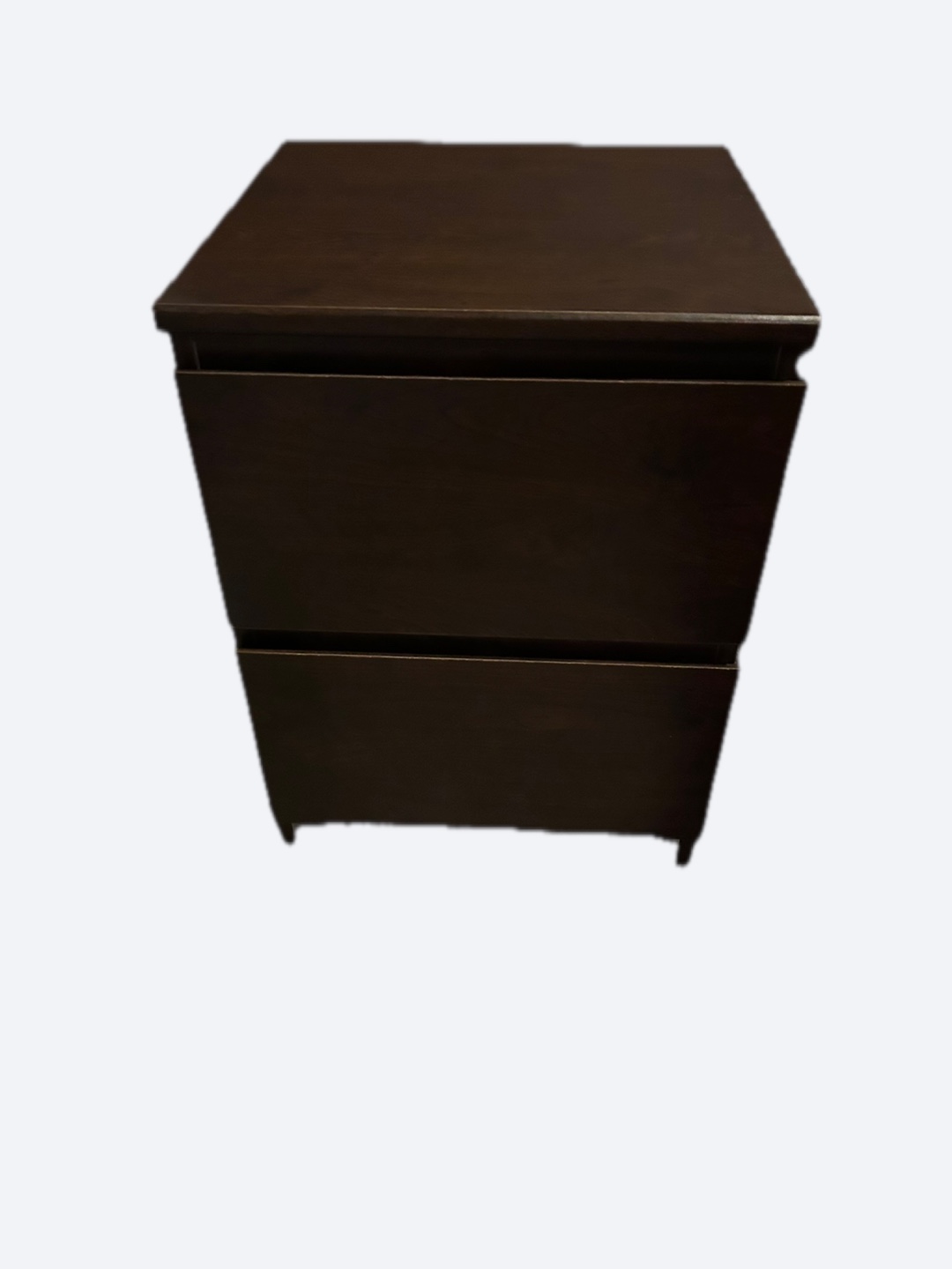 Brown 2-Drawer Nightstand