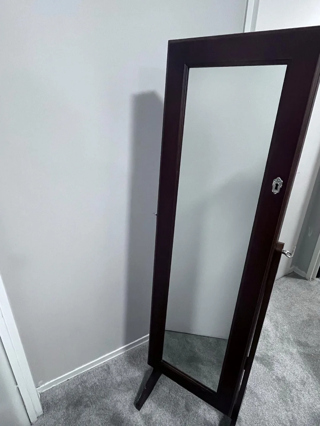 Standing Jewellery Armoire - Brown thumbnail