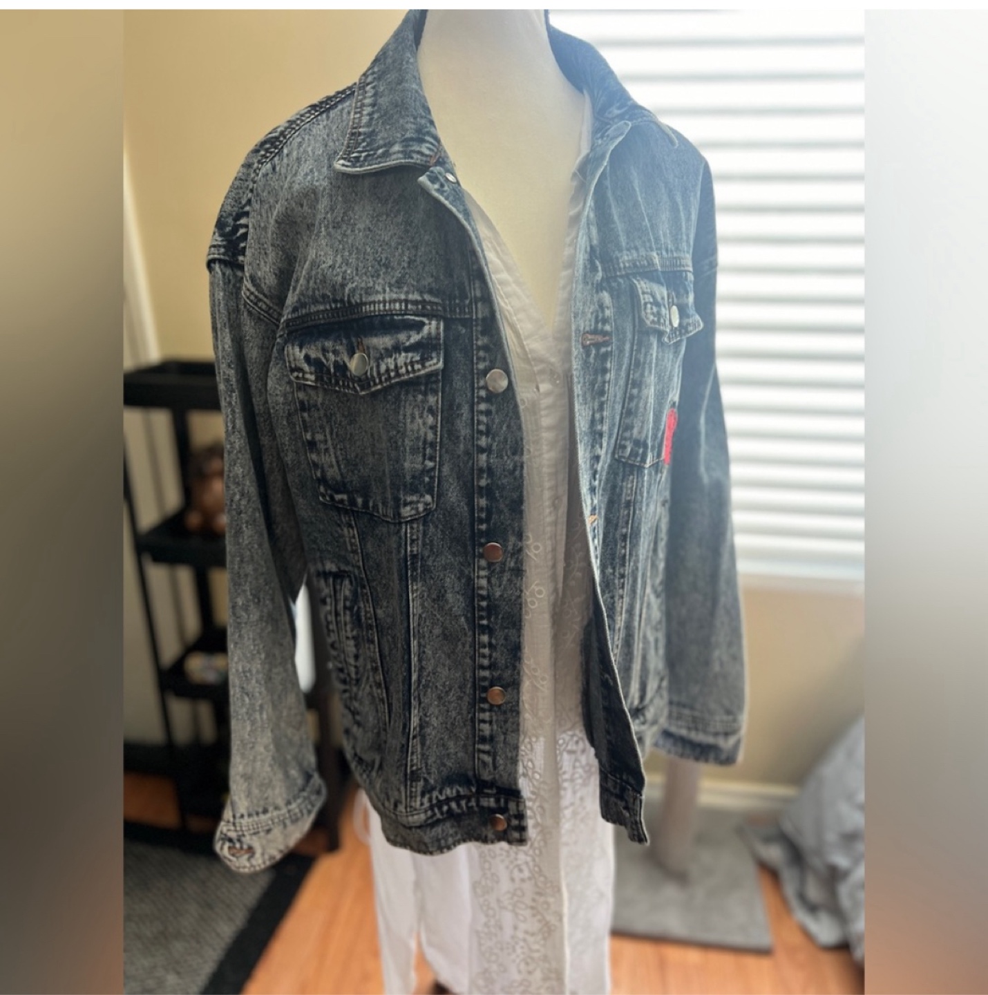 Acid Wash Denim Jacket - photo 2
