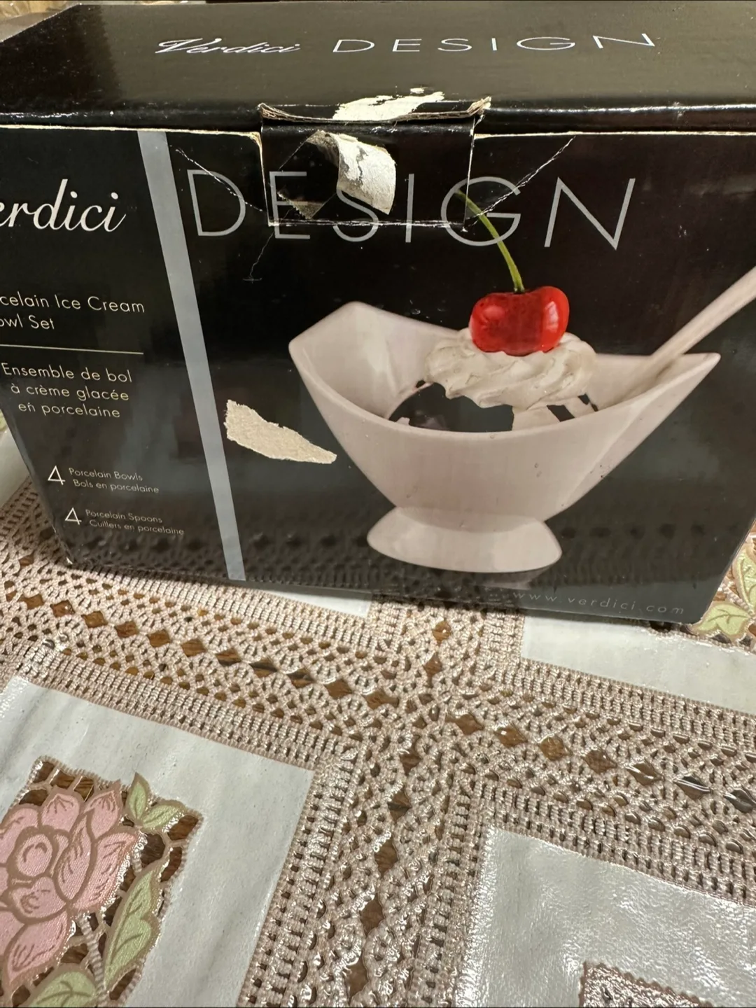 Verdici Design Porcelain Ice Cream Bowl Set thumbnail