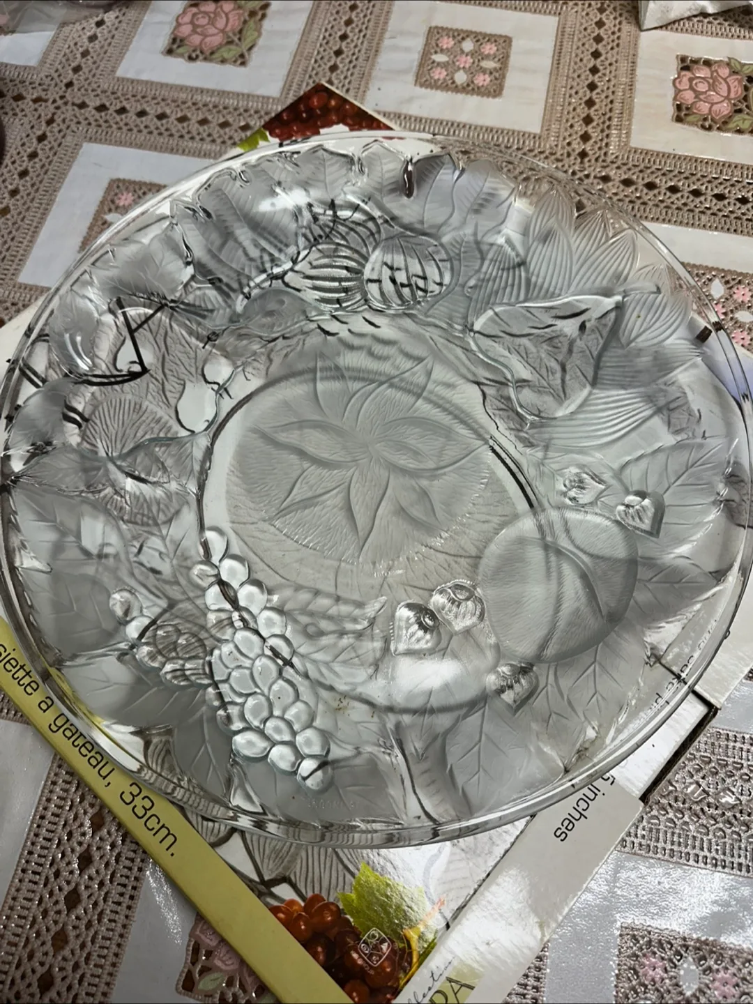 Clear Glass Cake Plate - 33cm thumbnail