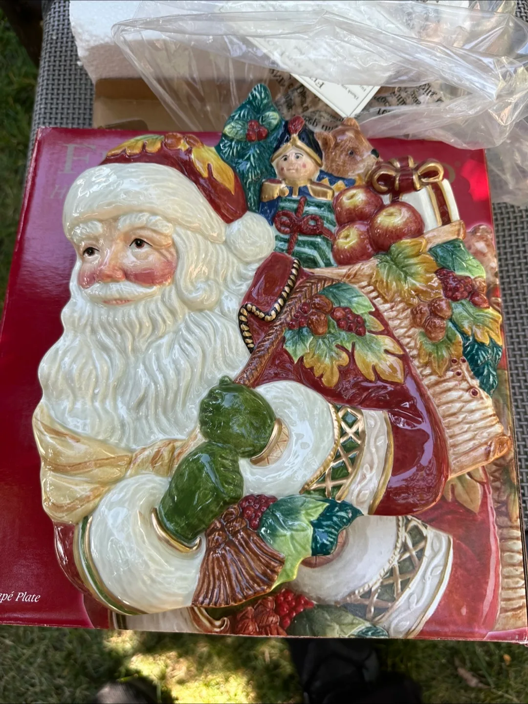 Fitz and Floyd Holiday Solstice Santa Plate thumbnail