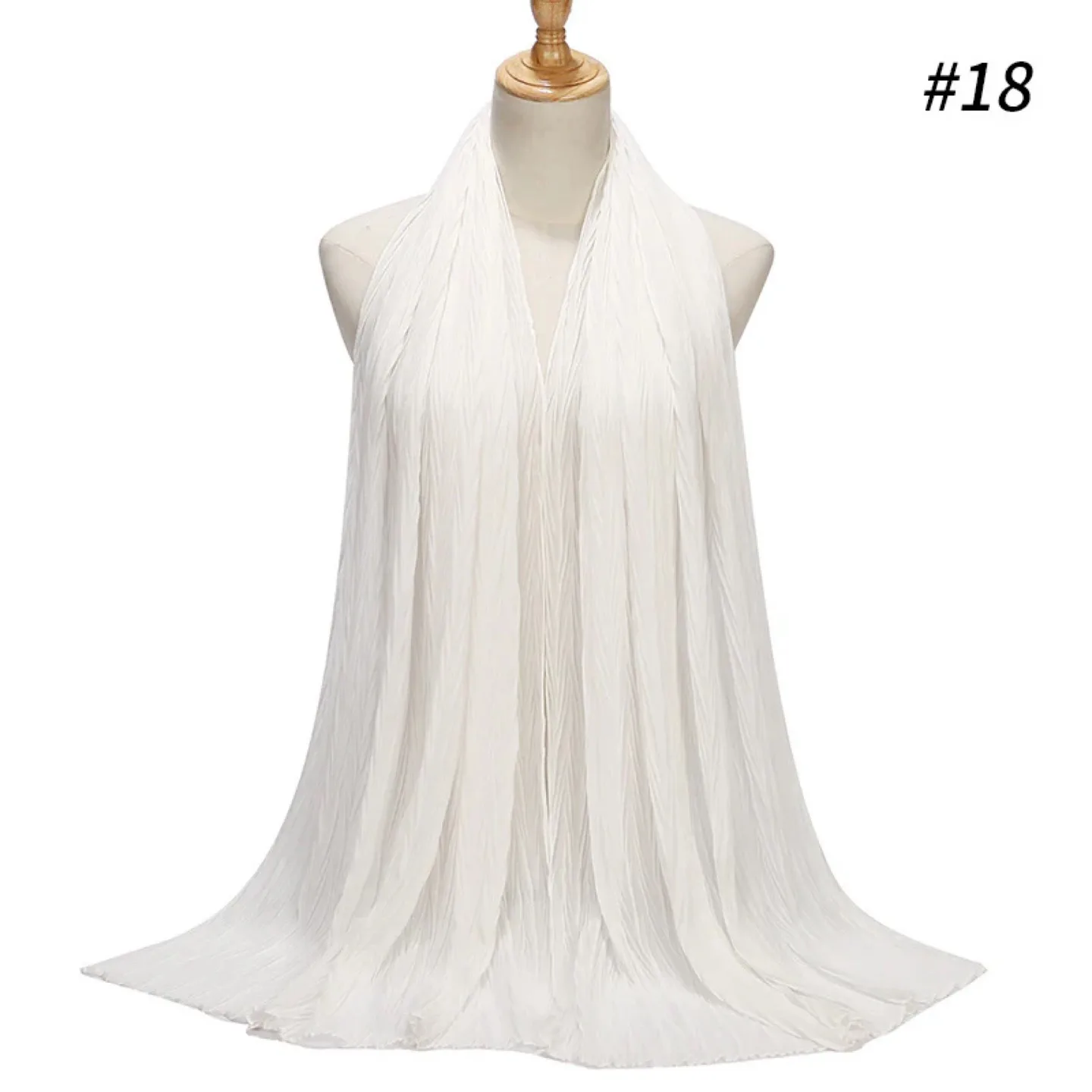 White Crinkled Hijab/Shawl/Scarf thumbnail