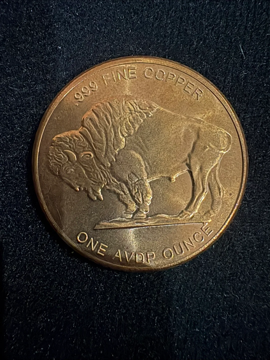 Buffalo One AVDP Ounce Copper Round thumbnail