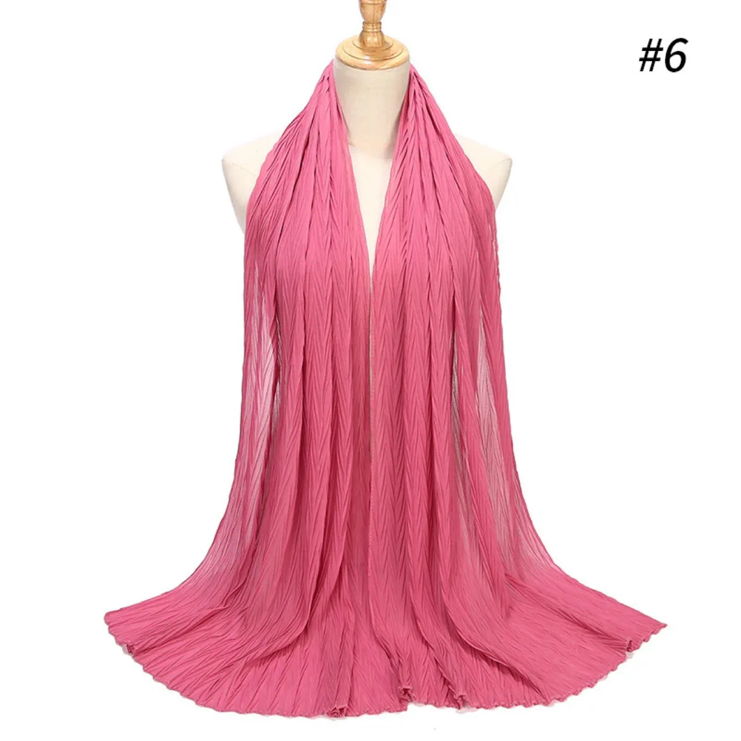 Pink Crinkled Hijab/Shawl/Scarf thumbnail
