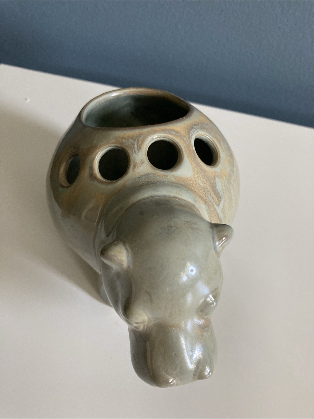 Hippopotamus Toothbrush Holder CERAMIC - photo 2