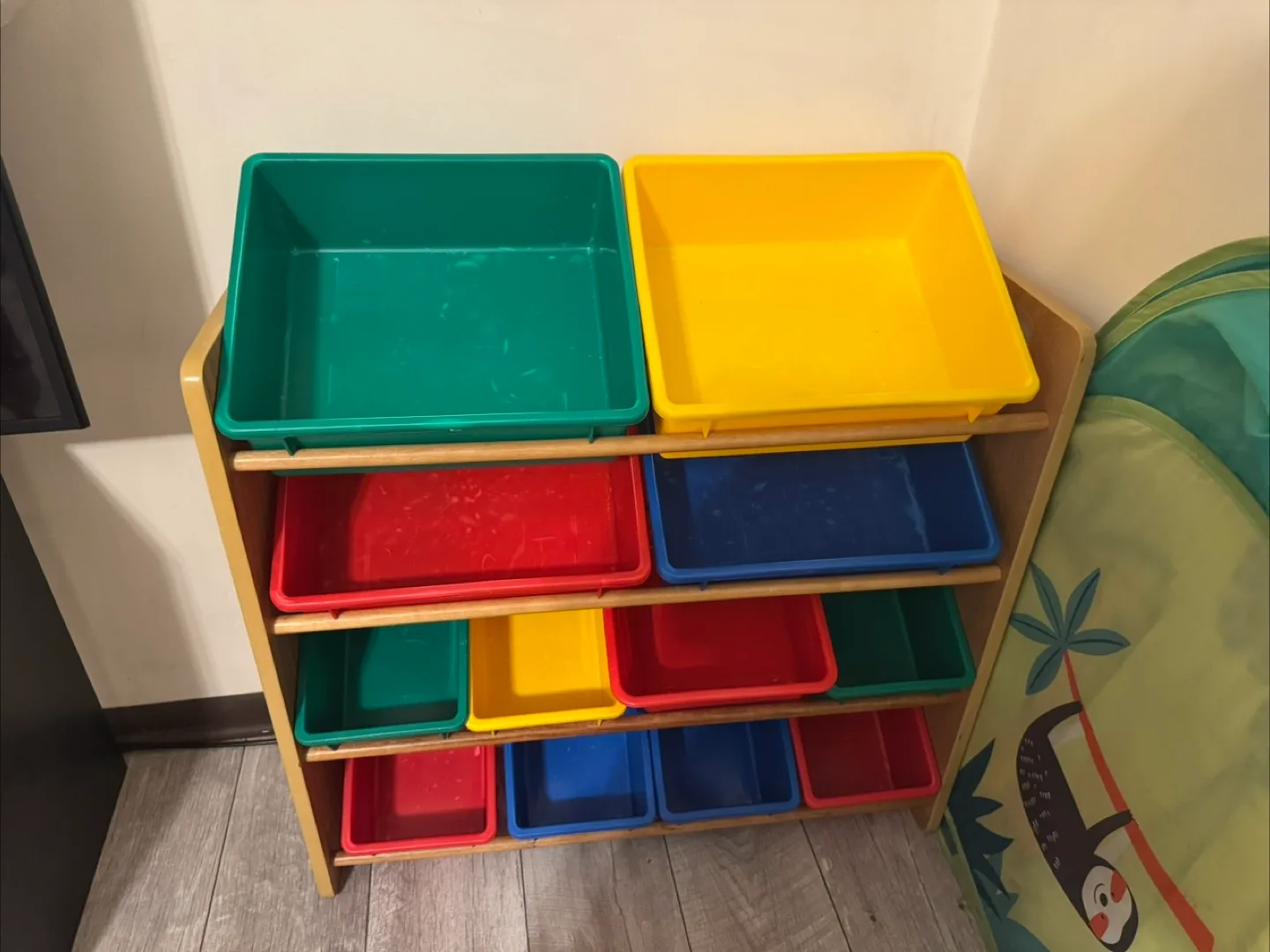 Kids Toy Storage Organizer with 12 Plastic Bins thumbnail