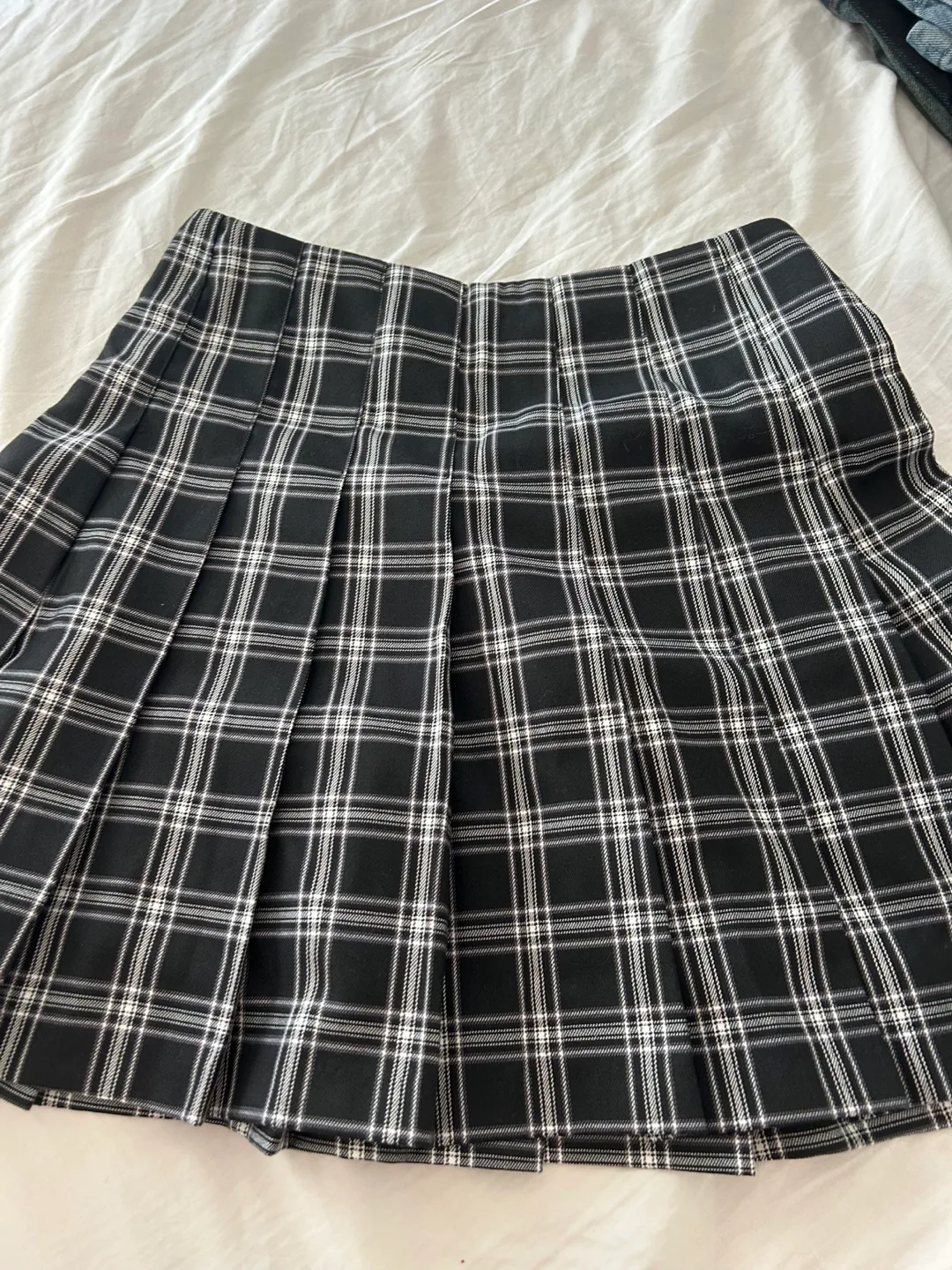 Black & White Plaid Skirt thumbnail