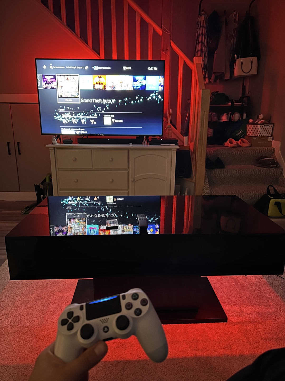 Black Lacquered Coffee Table