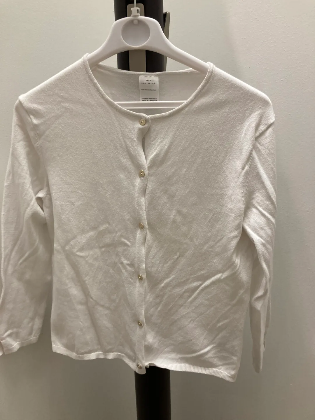 🇨🇦🍁 Zara girls white cardigan size 11 to 12 thumbnail