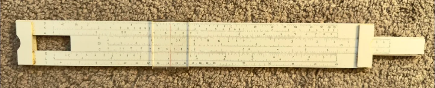 Vintage Mannheim Acu-Math No. 400 slide rule with Case thumbnail