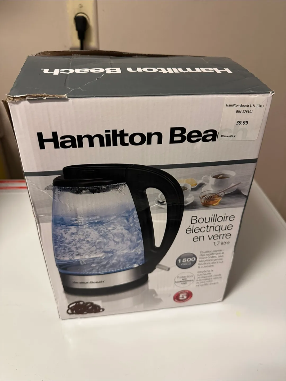 Hamilton Beach 1.7L Glass Kettle thumbnail