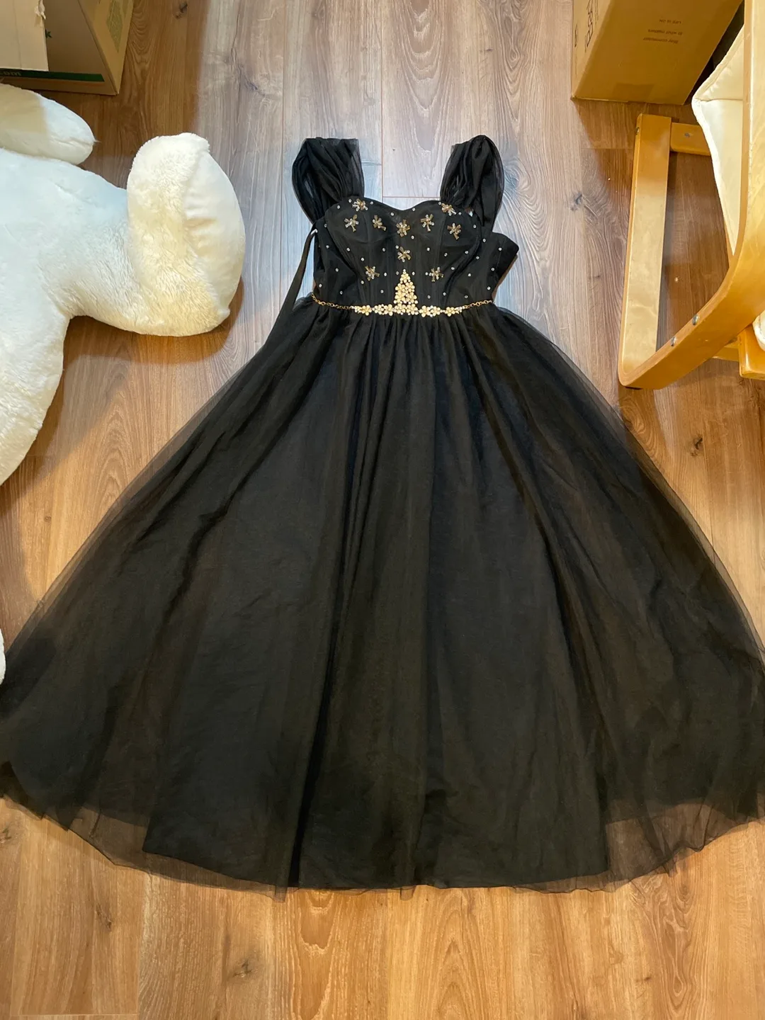 Black Prom Dress with Embellishments thumbnail