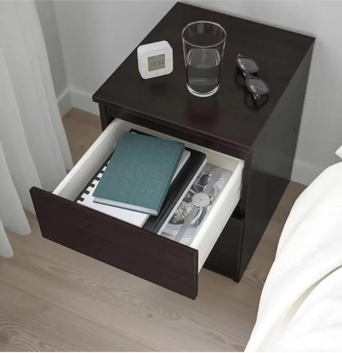 IKEA KULLEN Brown OAK Nightstand image indicator(5)