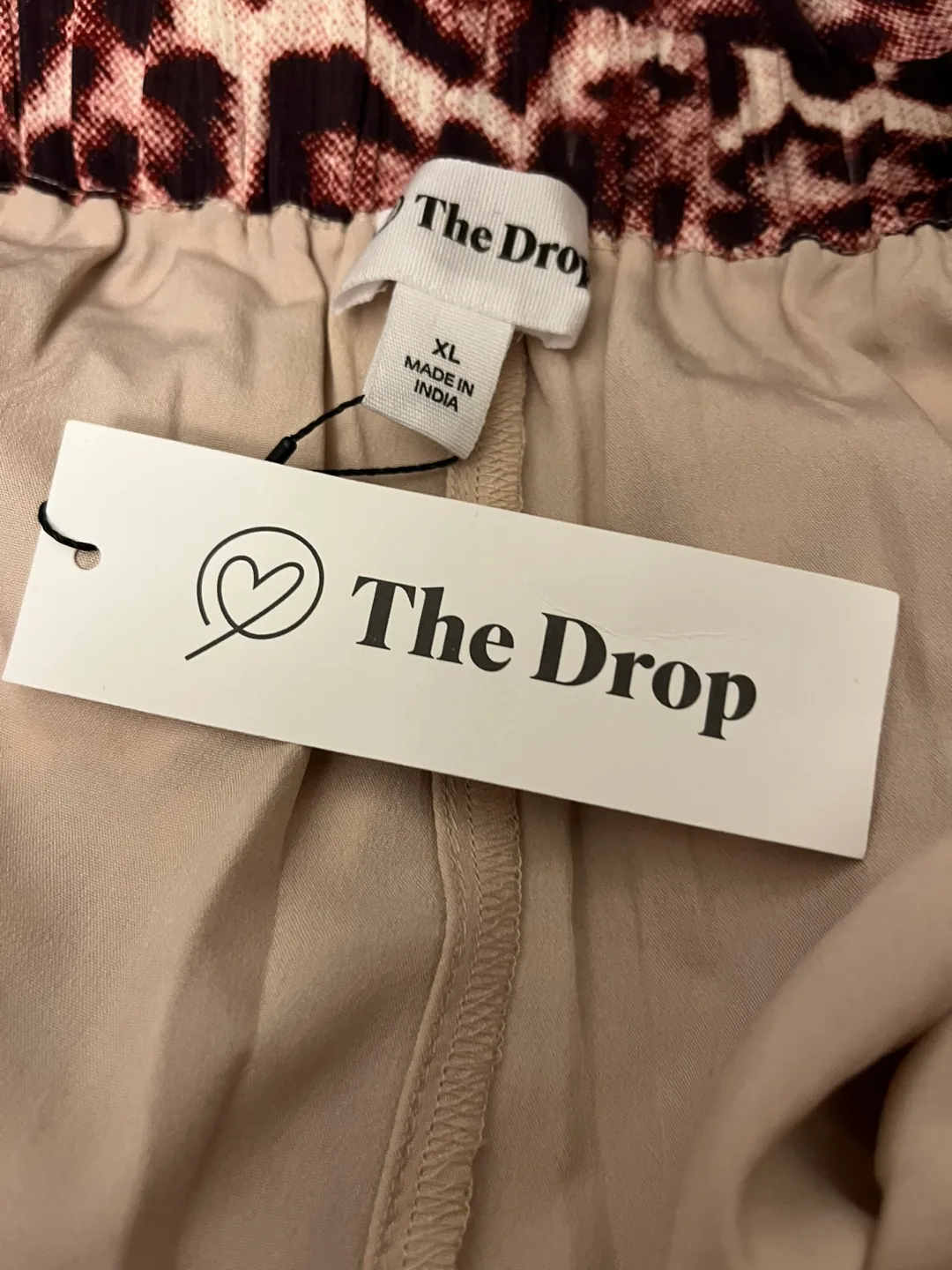 The Drop Leopard Print Pleated Midi Skirt - XL thumbnail