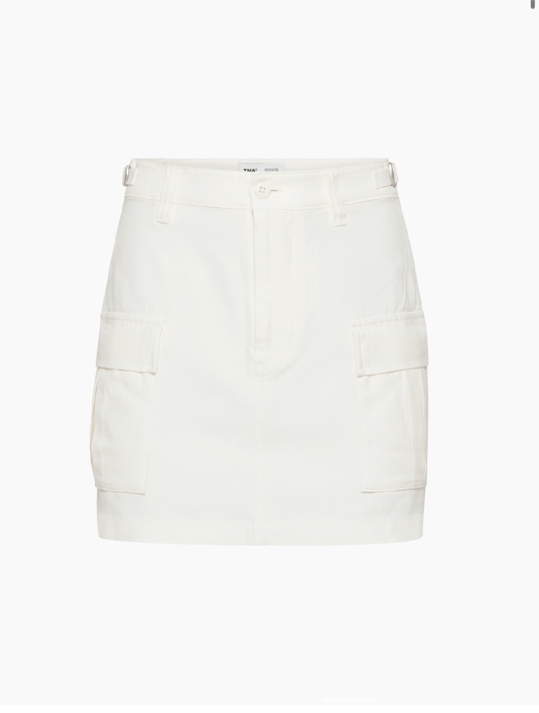 TNA Cream Mini Cargo Skirt - Size 0