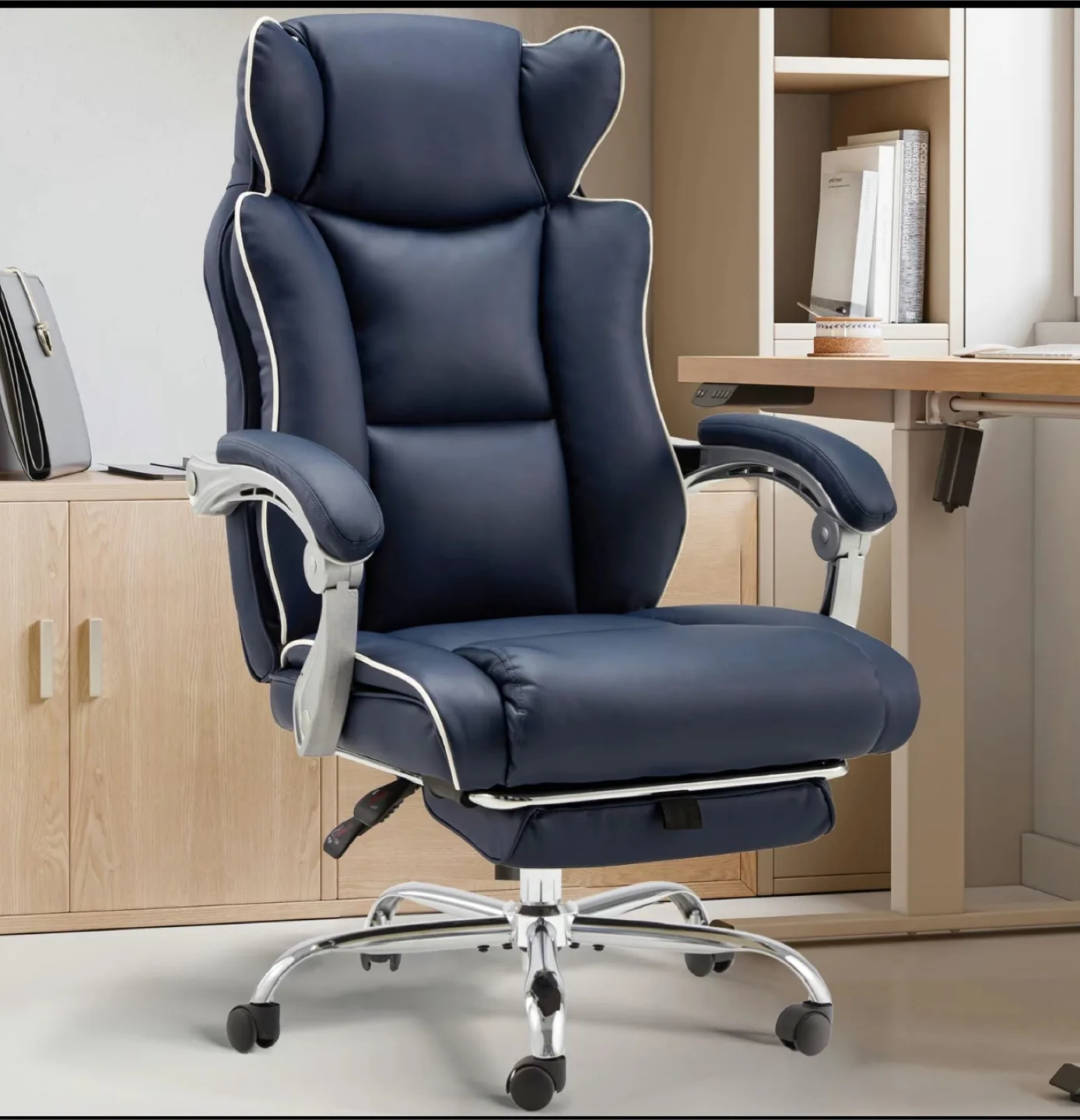 Zzw Furniture Ergonomic High Back Leather Office Chair image indicator(2)