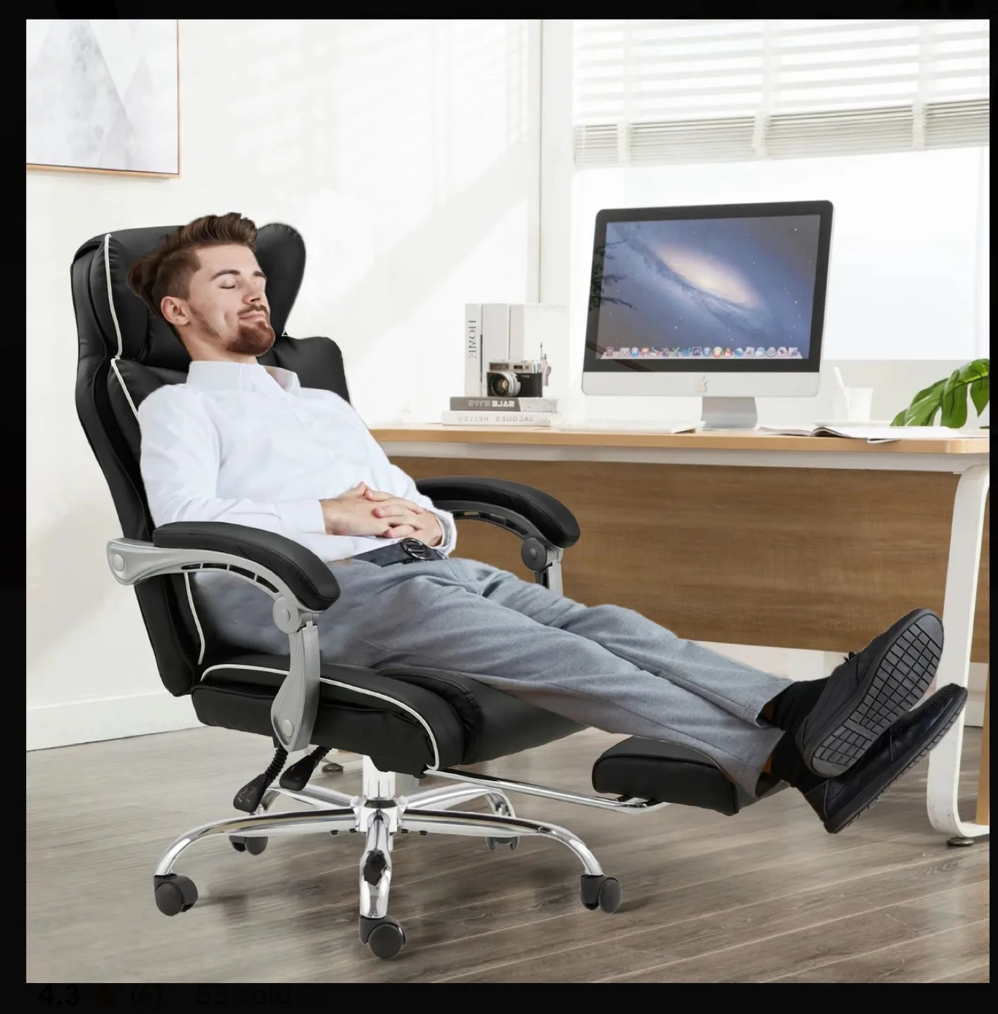 Zzw Furniture Ergonomic High Back Leather Office Chair image indicator(8)