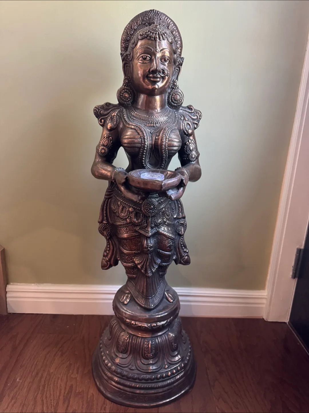 Bronze-colored Hindu Goddess Statue thumbnail