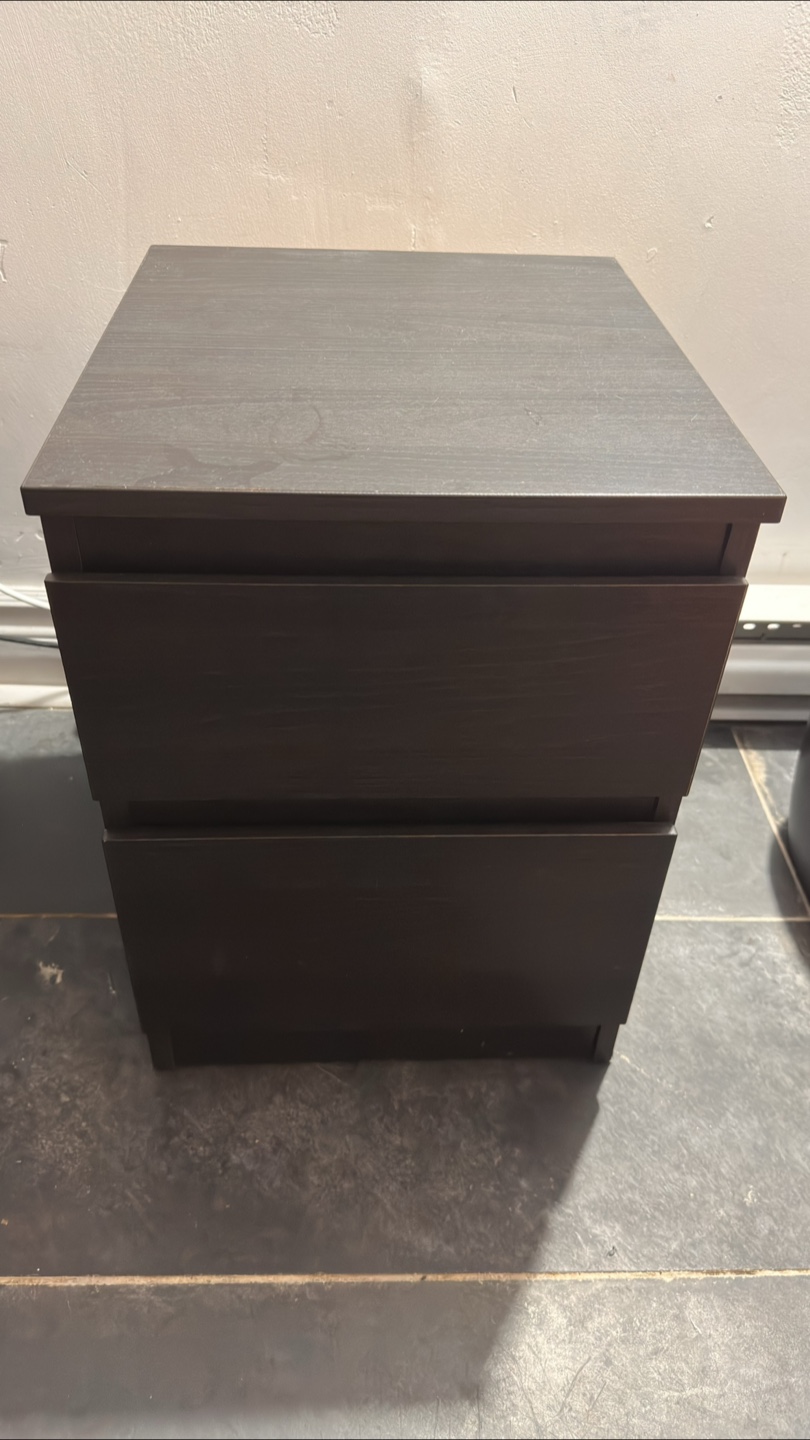 IKEA Malm 2-Drawer Nightstand - Brown
