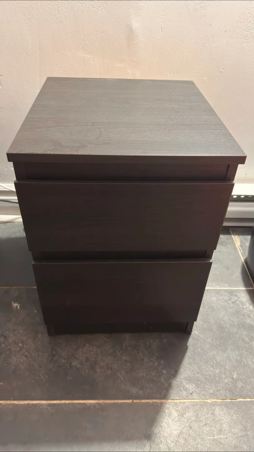 IKEA Malm 2-Drawer Nightstand - Brown thumbnail