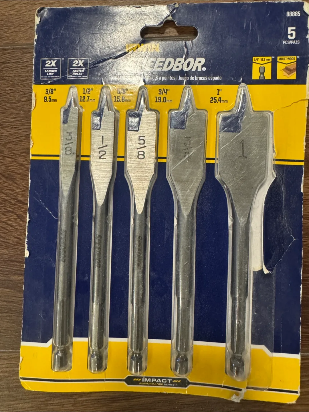 Speedbor Impact Spade Bit Set 5pc thumbnail
