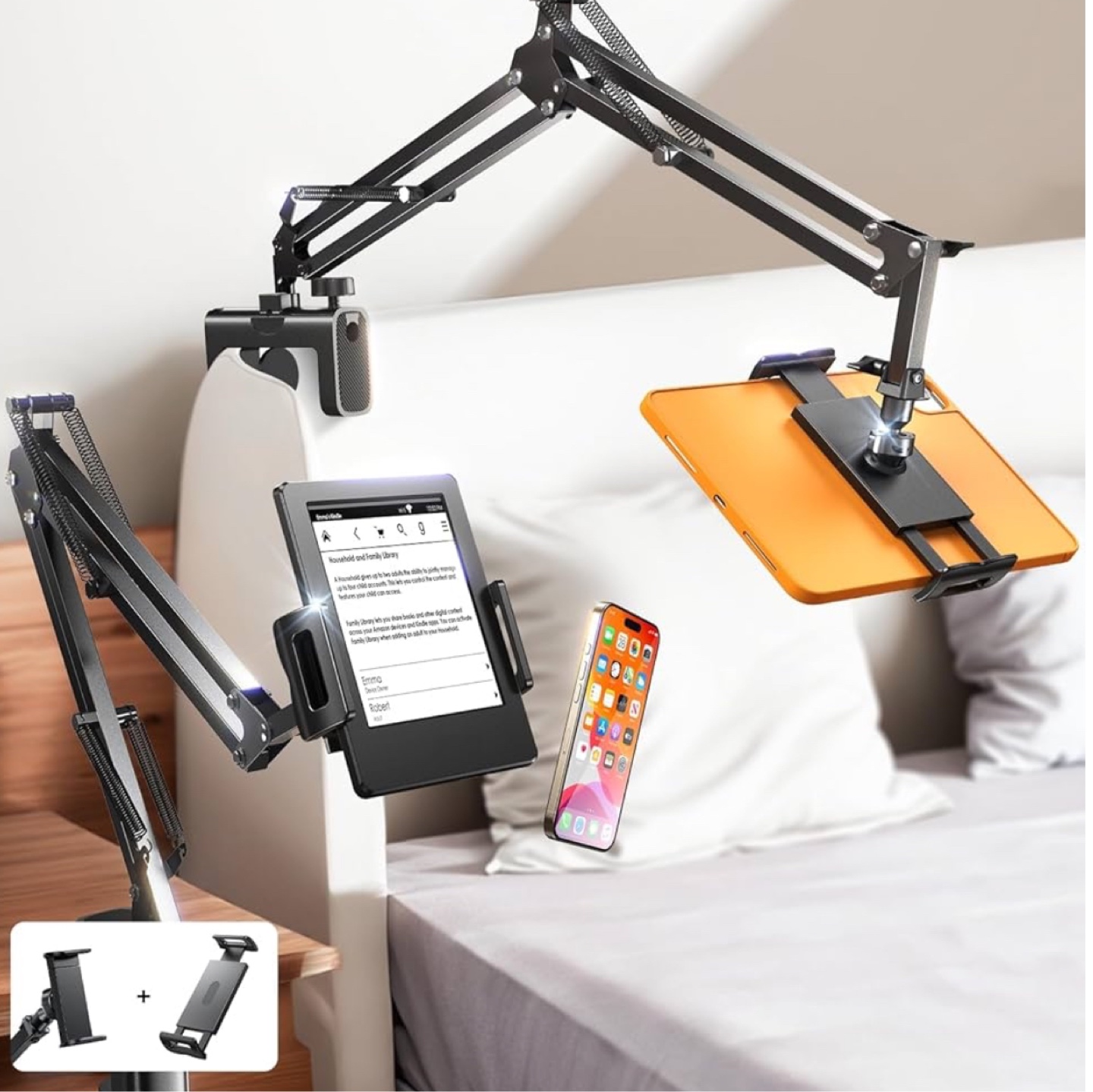 Adjustable Tablet/Phone Bed Mount Stand [NEW]
