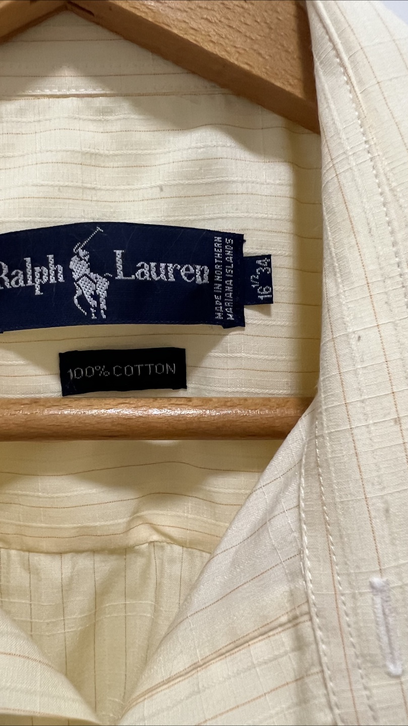 Ralph Lauren Yellow Striped Button-Down Shirt, Size 16-34 - photo 3