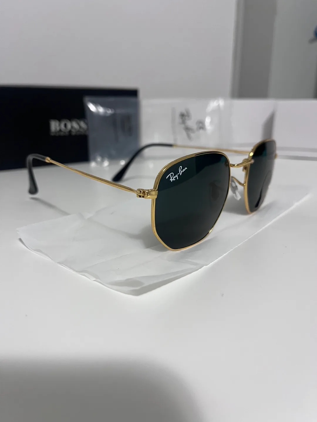 Ray-Ban Octagon Sunglasses - Gold Frame thumbnail