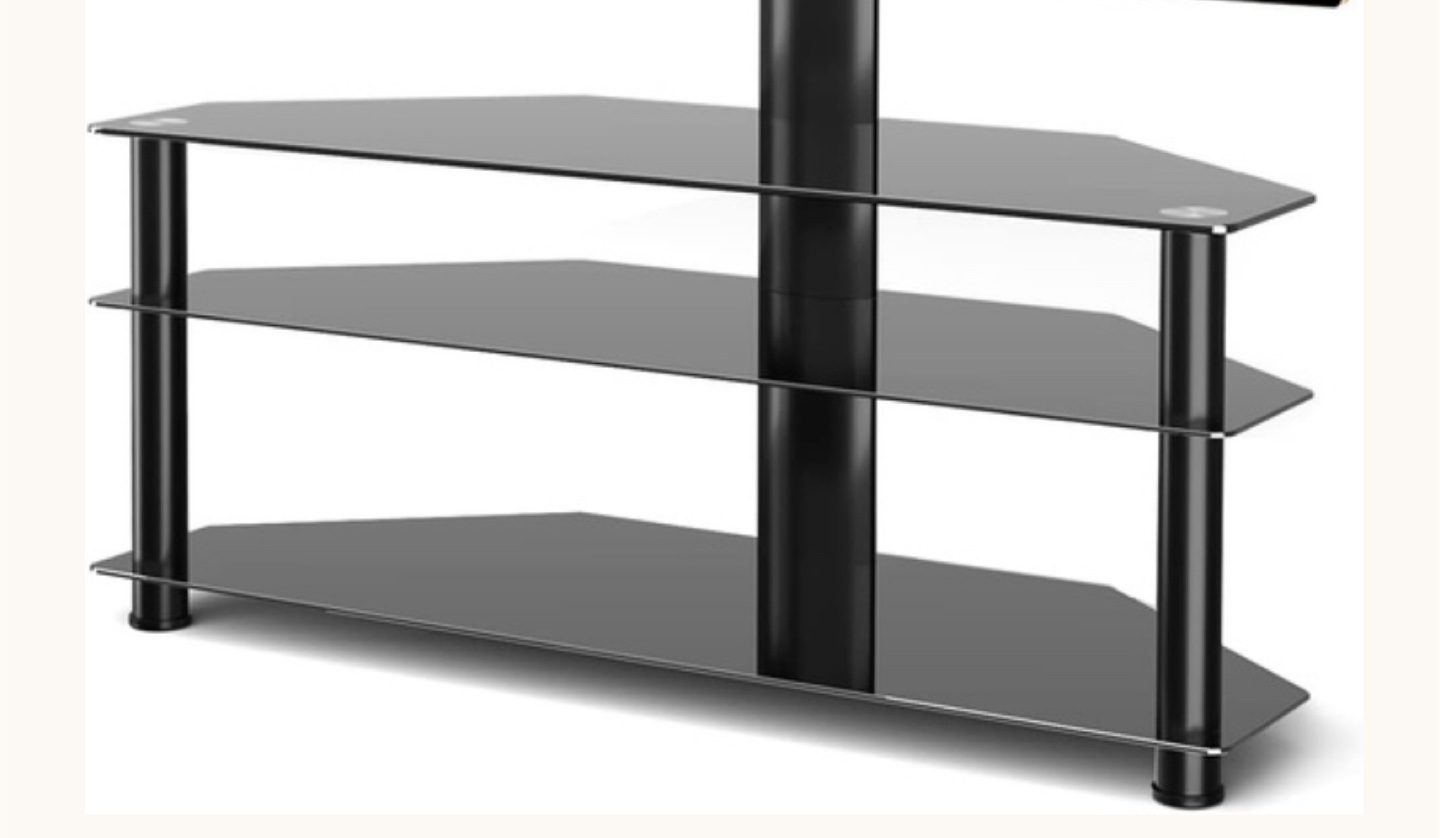 Must Go! Leaving on 7/29 Black Glass TV Stand- - photo 2