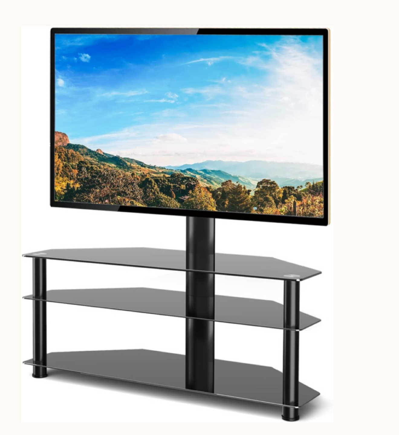 Must Go! Leaving on 7/29 Black Glass TV Stand- - photo 3