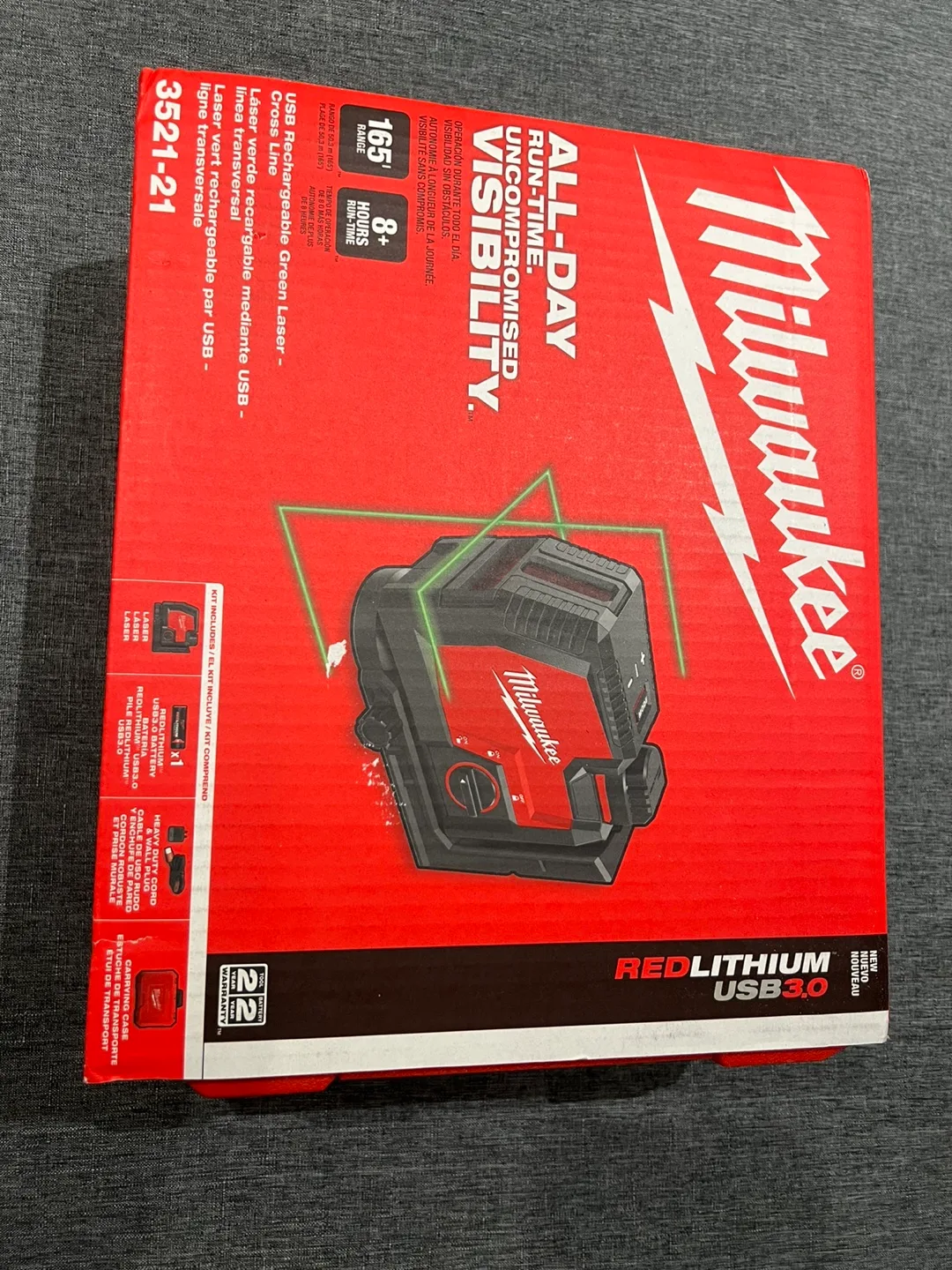 Milwaukee USB Rechargeable Green Laser Level thumbnail