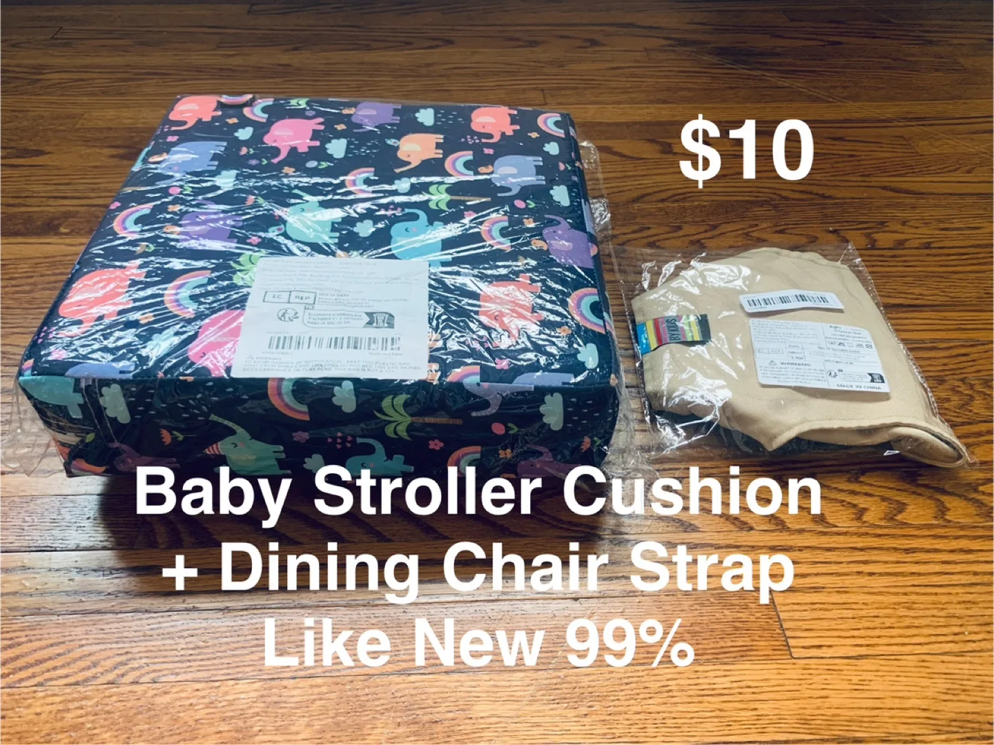 Like New Baby Stroller Cushion + Dining Chair Strap thumbnail