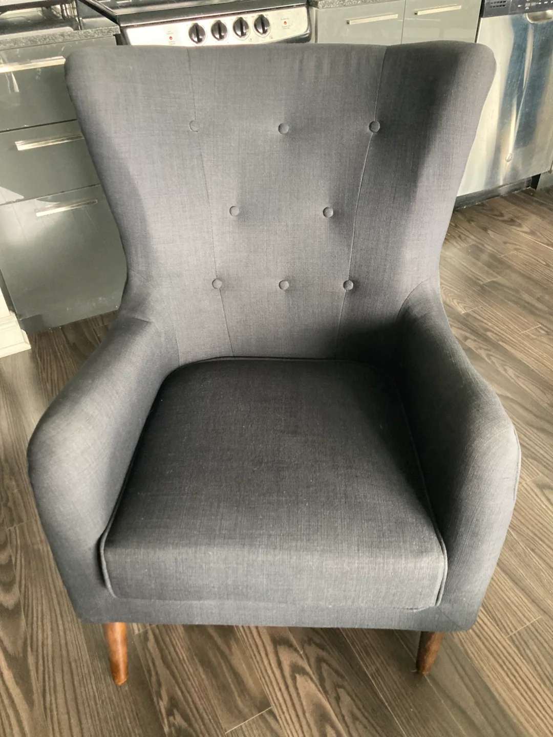 Grey Wingback Accent Chair thumbnail