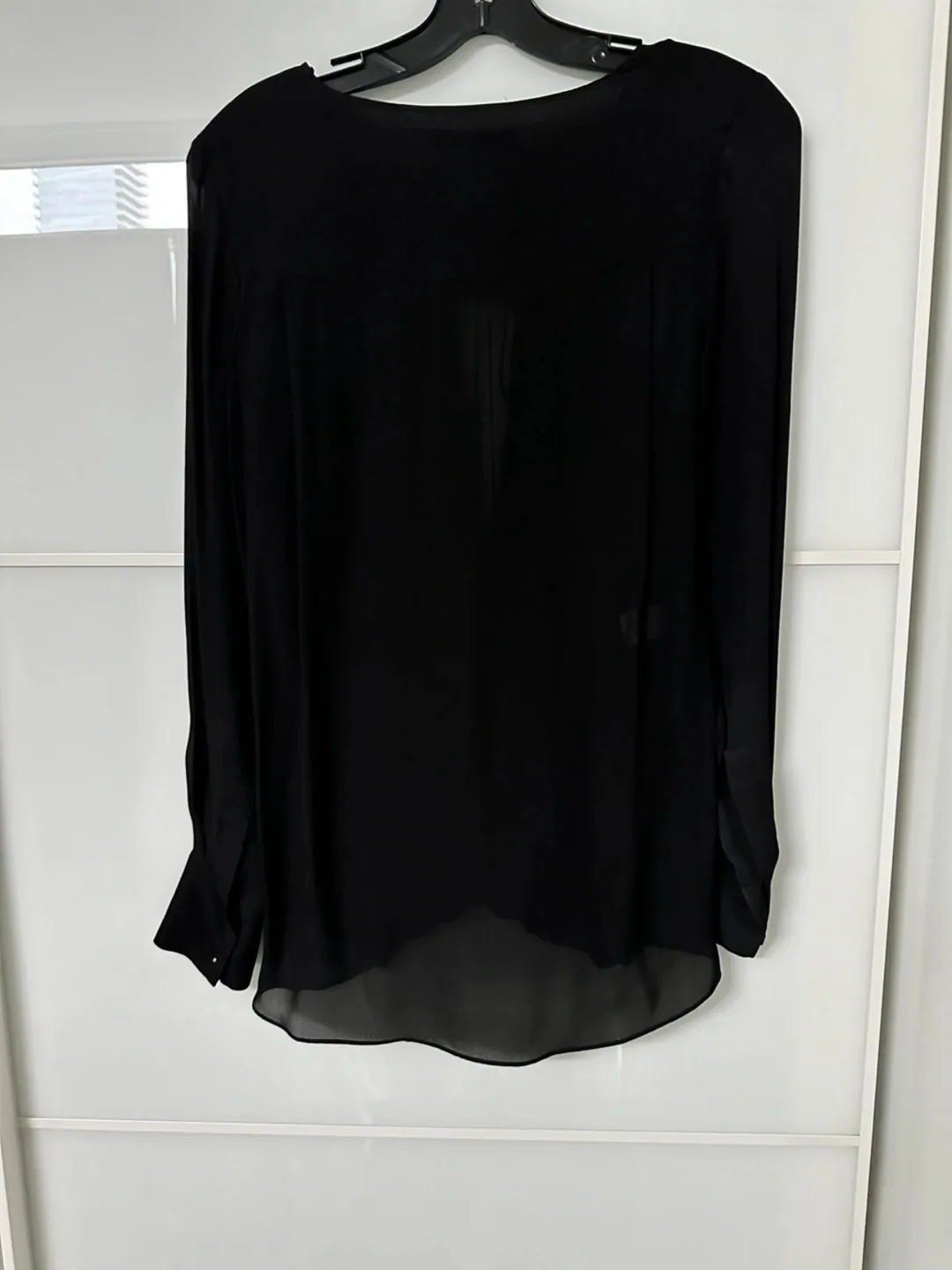 Selling brand new Derek Lam black silk top in size 2 image indicator(4)