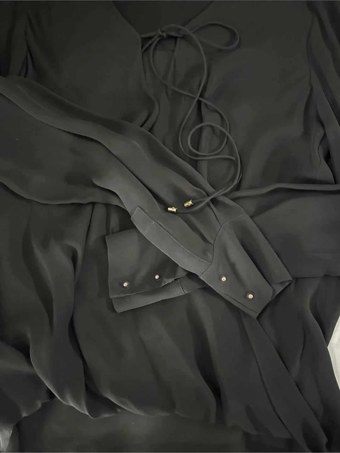 Selling brand new Derek Lam black silk top in size 2 image indicator(5)