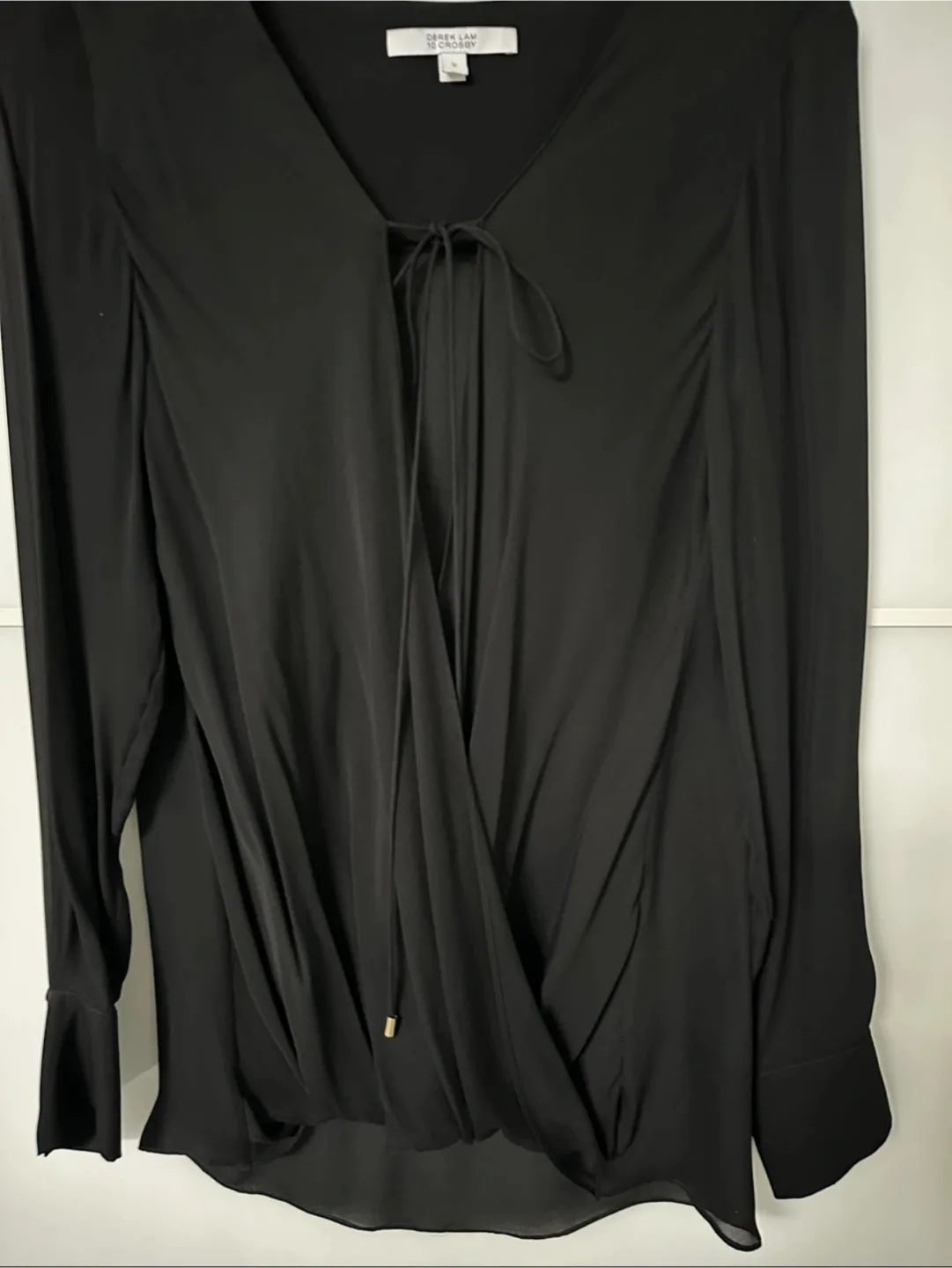 Selling brand new Derek Lam black silk top in size 2 image indicator(2)