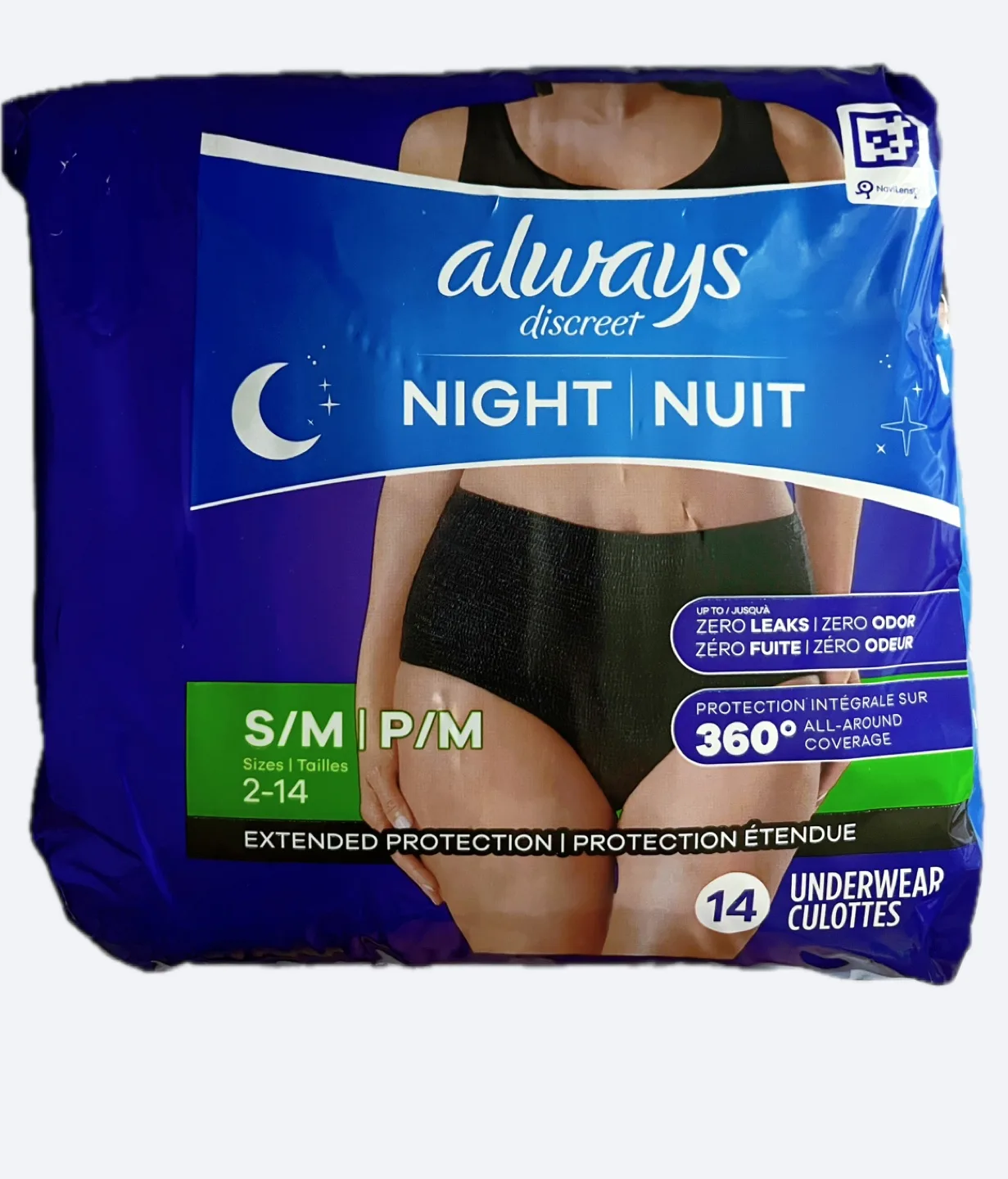 Always Discreet Night Underwear, Size S/M (2-14) thumbnail