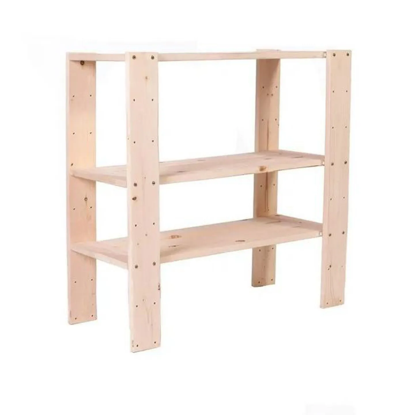 Wooden Shelf Unit - Natural Wood thumbnail